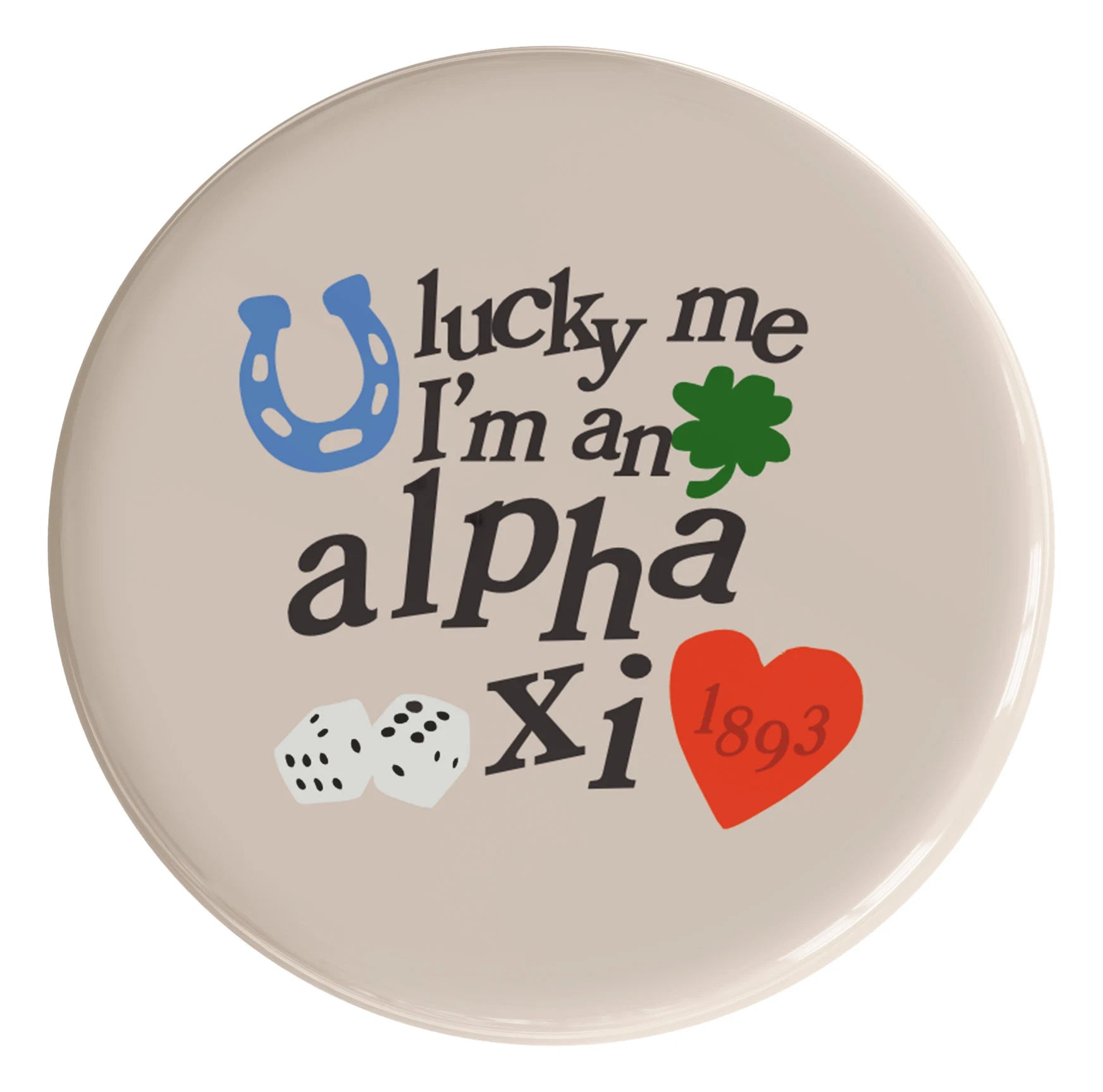 Alpha Xi Delta Lucky Sorority Button