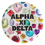 Alpha Xi Delta Bejeweled Sorority Button