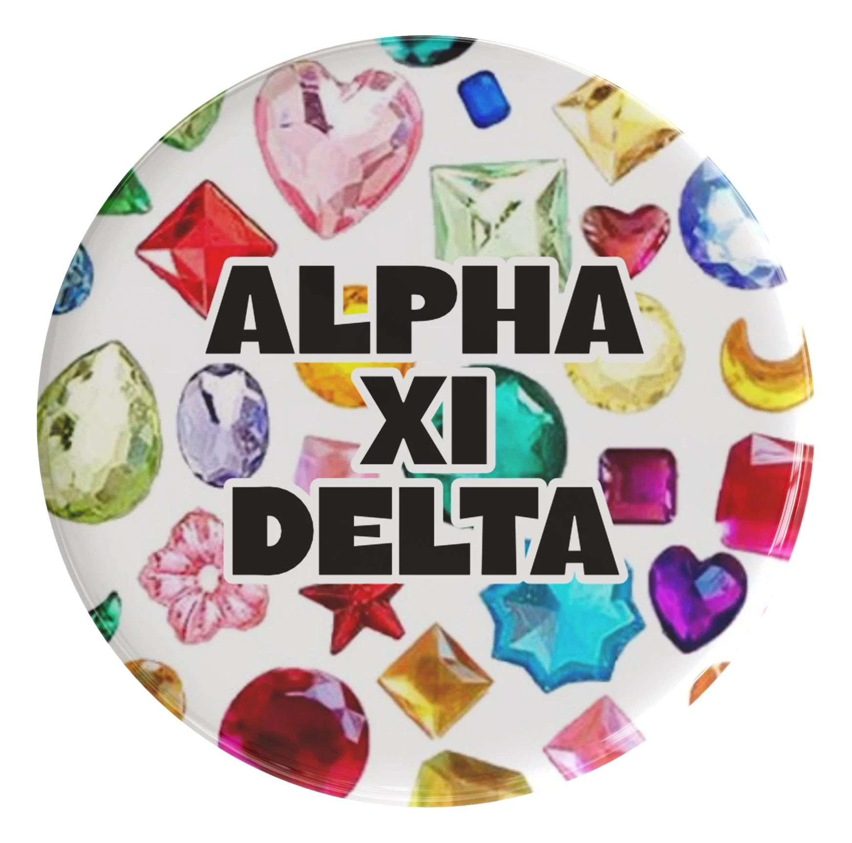 Alpha Xi Delta Bejeweled Sorority Button