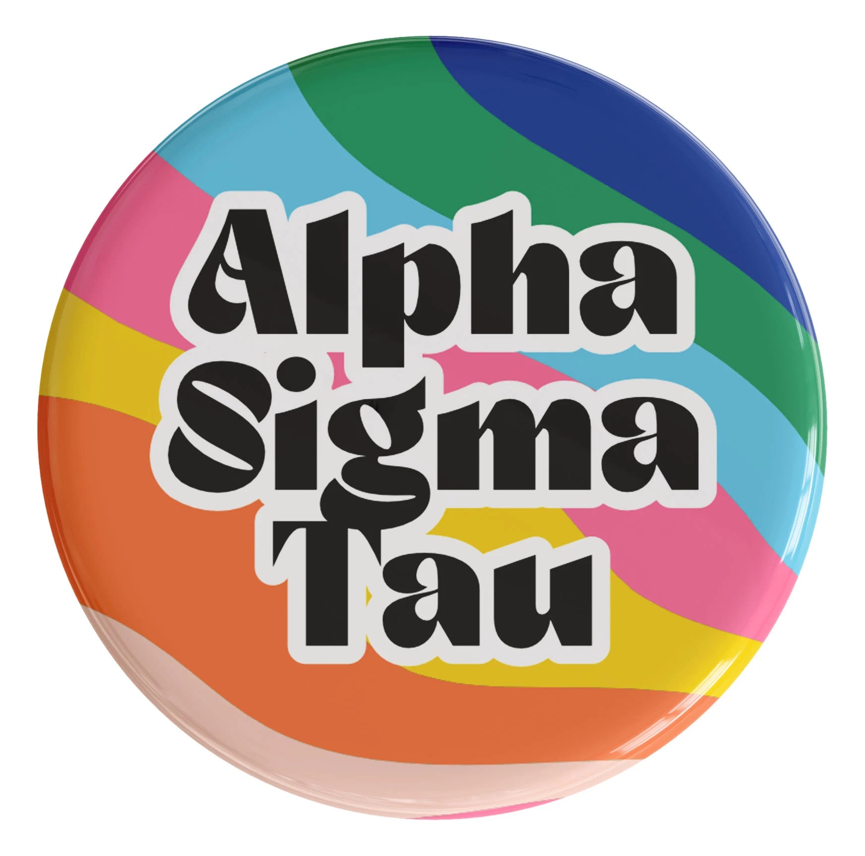 Alpha Sigma Tau In The Groove Sorority Button