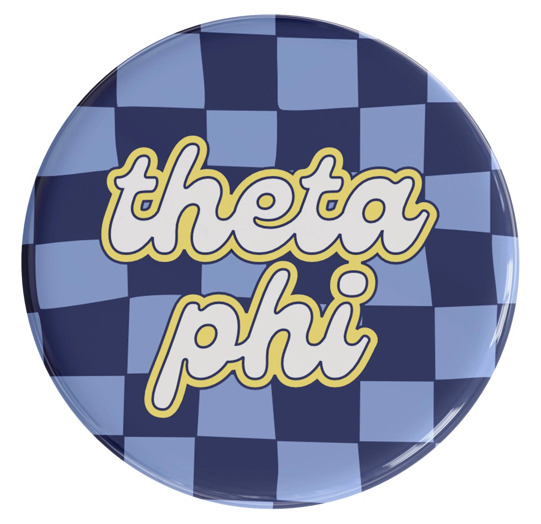 Theta Phi Alpha Checker Sorority Button