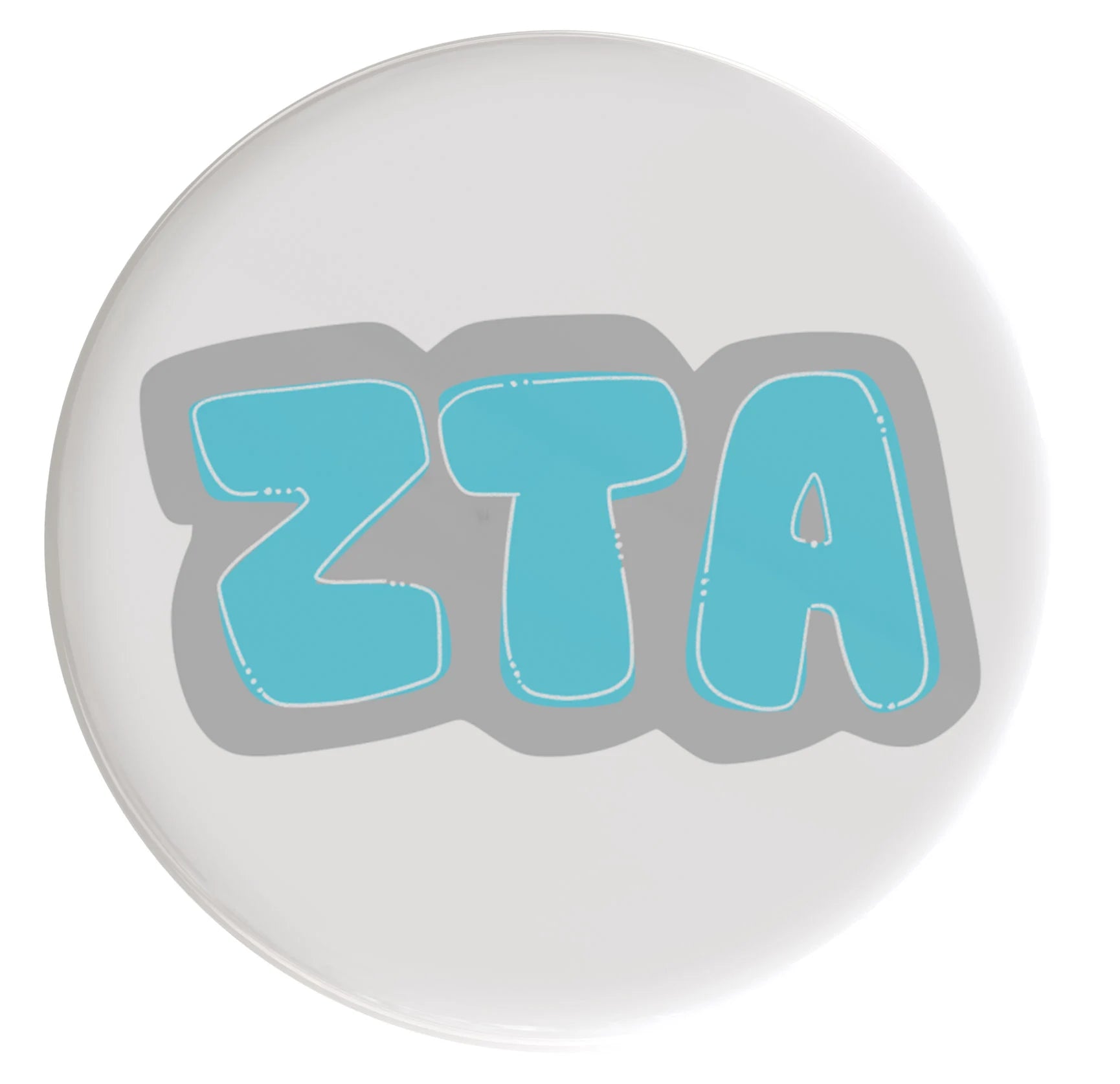 Zeta Tau Alpha Bubbly Sorority Button