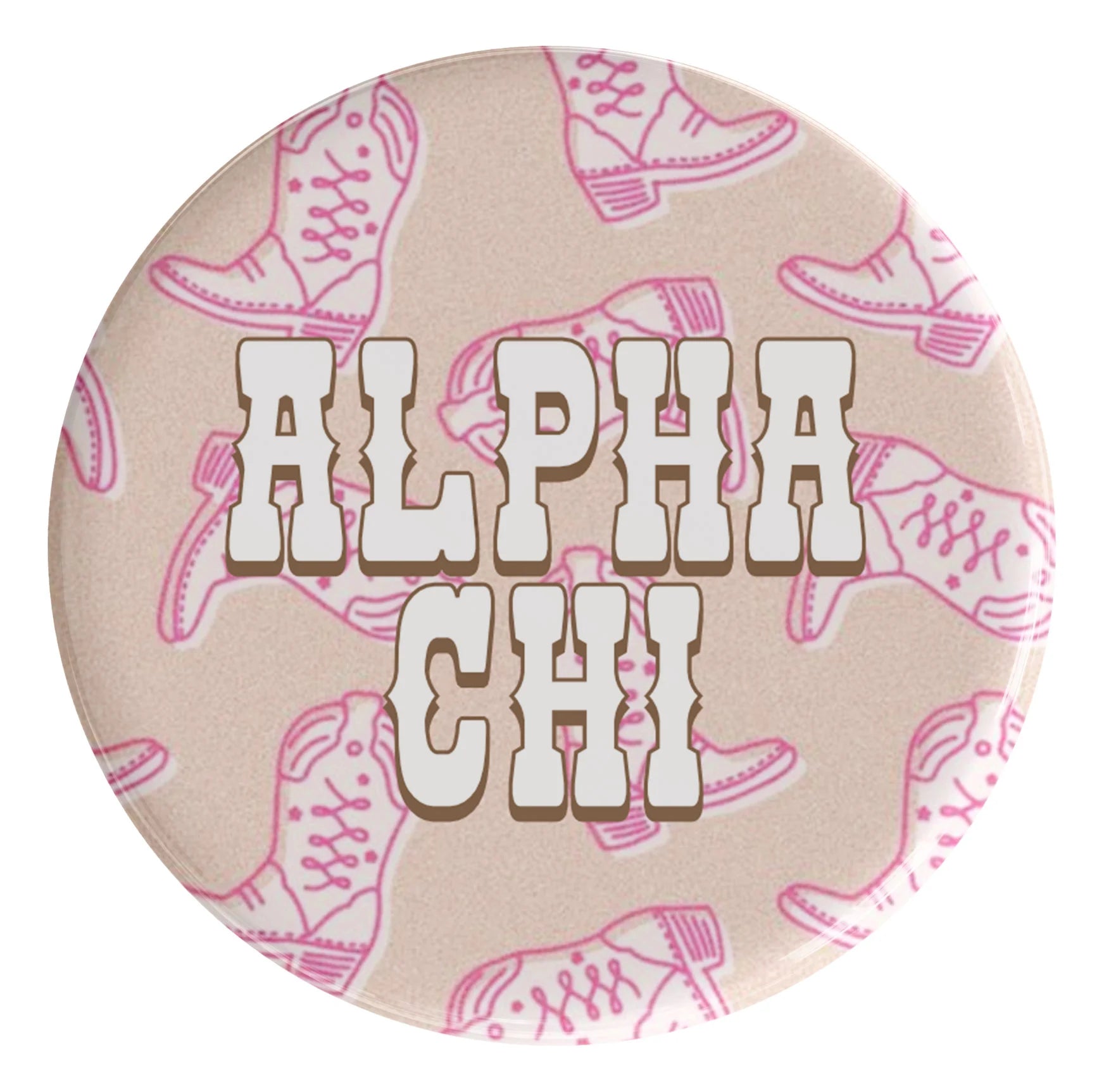 Alpha Chi Omega Boot Scootin' Sorority Button