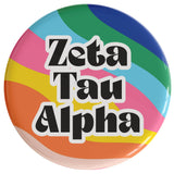 Zeta Tau Alpha In The Groove Sorority Button