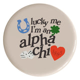 Alpha Chi Omega Lucky Sorority Button