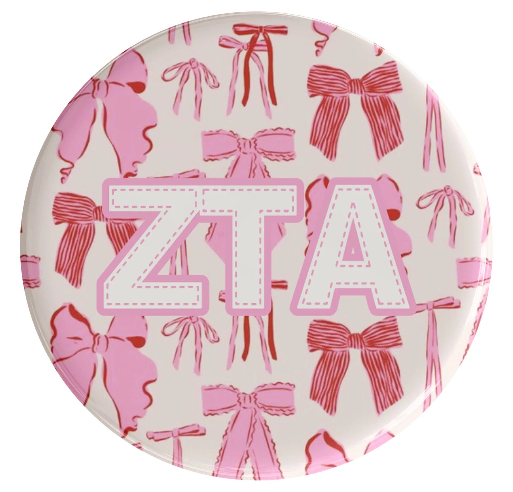 Zeta Tau Alpha Coquette Sorority Button