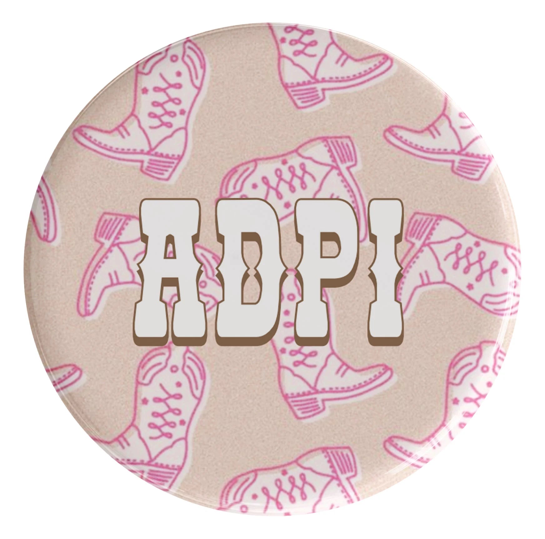 Alpha Delta Pi Boot Scootin' Sorority Button
