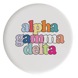 Alpha Gamma Delta Live In Color Sorority Button
