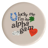 Alpha Gamma Delta Lucky Sorority Button