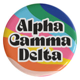 Alpha Gamma Delta In The Groove Sorority Button