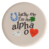 Alpha Omicron Pi Lucky Sorority Button
