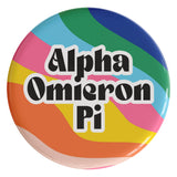 Alpha Omicron Pi In The Groove Sorority Button
