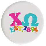 Chi Omega Happy Days Sorority Button