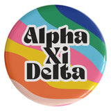 Alpha Xi Delta In The Groove Sorority Button