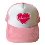 Phi Mu Whole Lotta Love Heart Trucker Hat