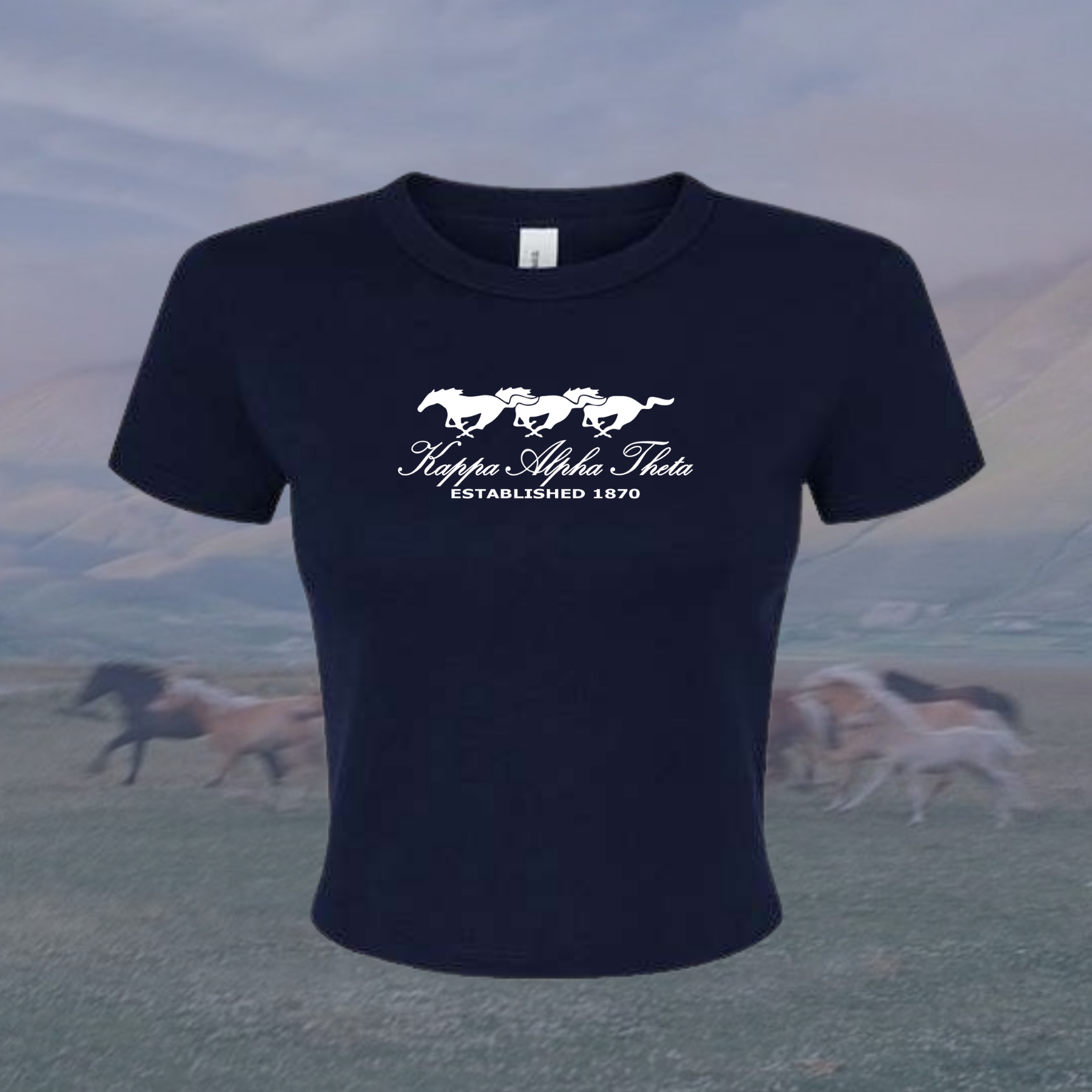 Kappa Alpha Theta Wild Horses Sorority Baby Tee