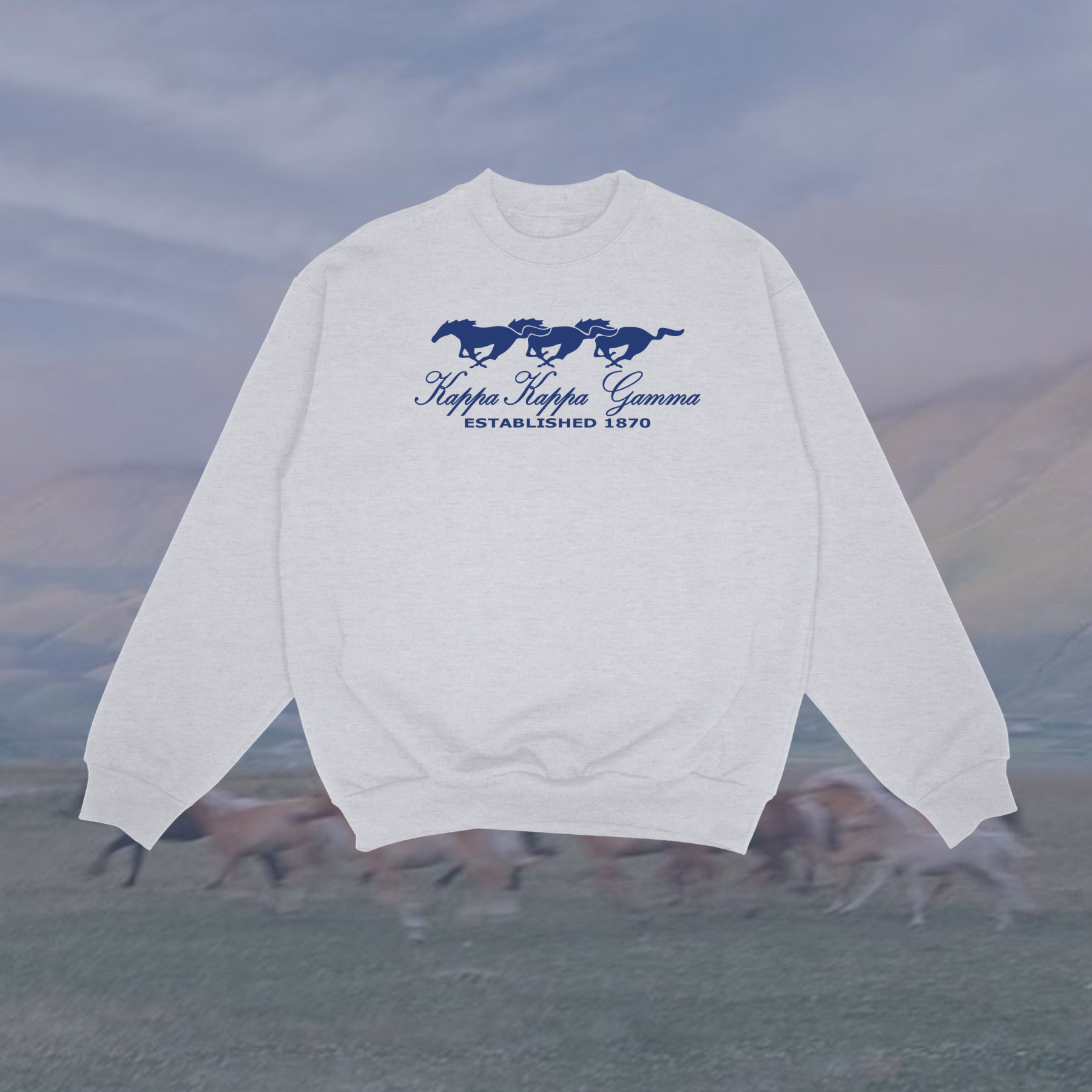 Kappa Kappa Gamma Wild Horses Sorority Crewneck