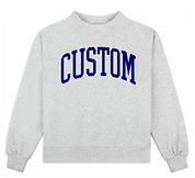 Campus Sorority Embroidered Mock Neck