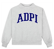 Campus Sorority Embroidered Mock Neck