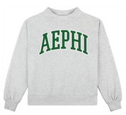 Campus Sorority Embroidered Mock Neck