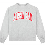 Campus Sorority Embroidered Mock Neck