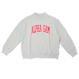 Campus Sorority Embroidered Mock Neck