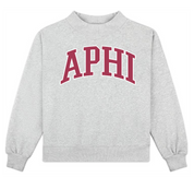 Campus Sorority Embroidered Mock Neck