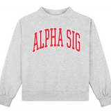 Campus Sorority Embroidered Mock Neck