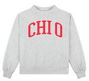 Campus Sorority Embroidered Mock Neck