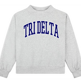 Campus Sorority Embroidered Mock Neck