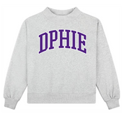 Campus Sorority Embroidered Mock Neck