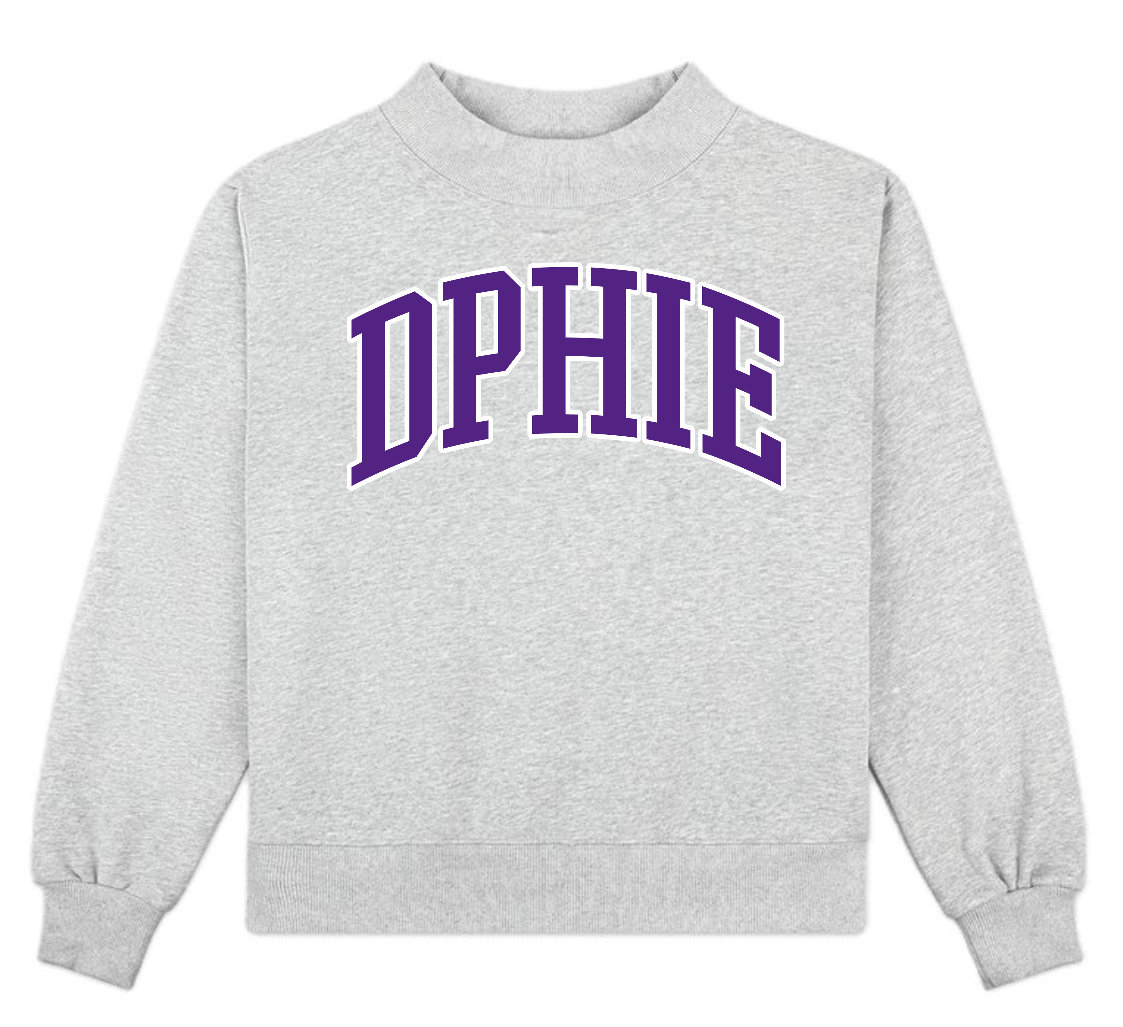 Campus Sorority Embroidered Mock Neck