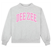 Campus Sorority Embroidered Mock Neck