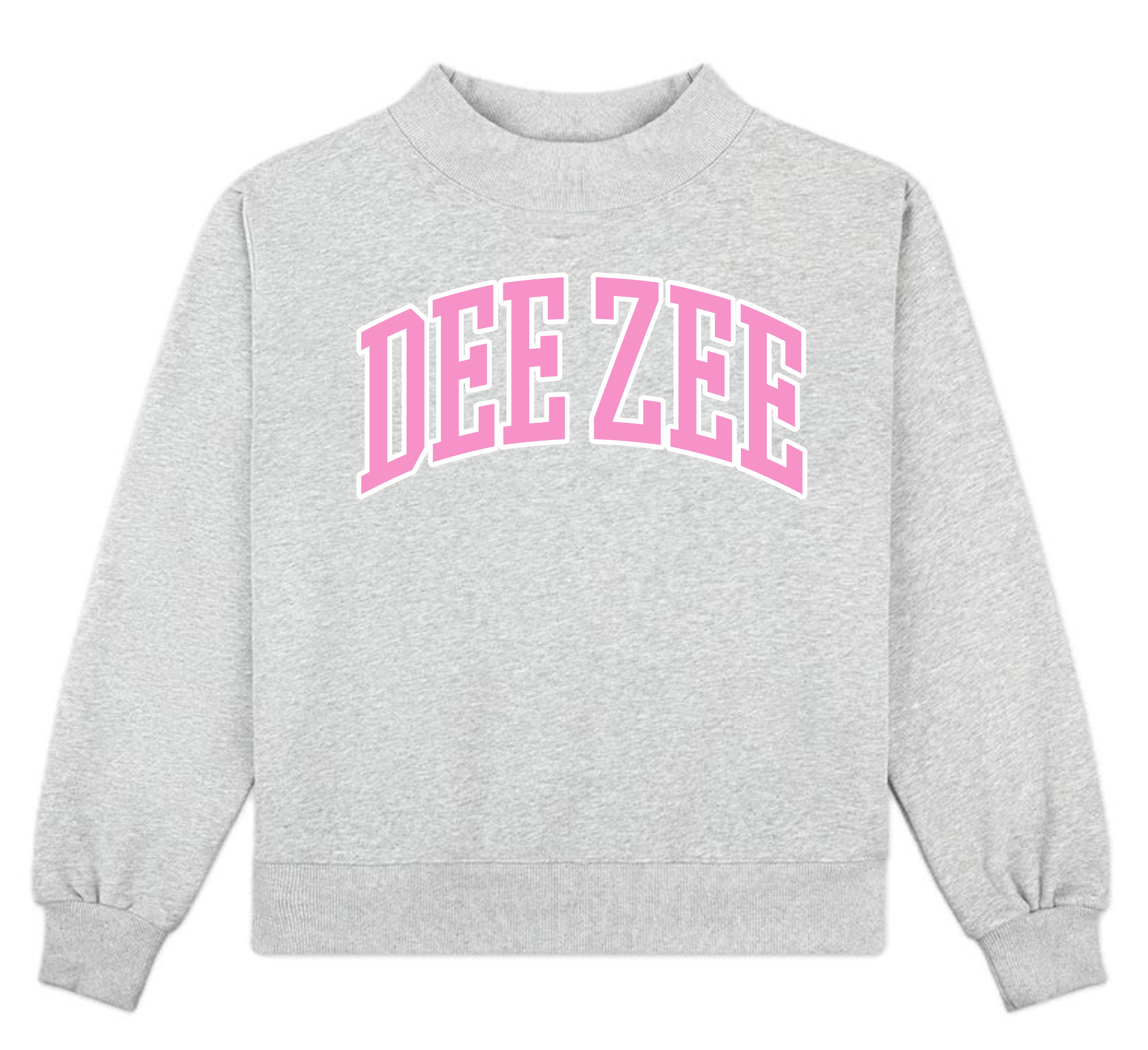 Campus Sorority Embroidered Mock Neck