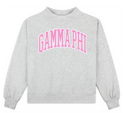 Campus Sorority Embroidered Mock Neck
