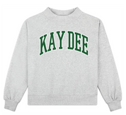 Campus Sorority Embroidered Mock Neck