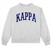 Campus Sorority Embroidered Mock Neck