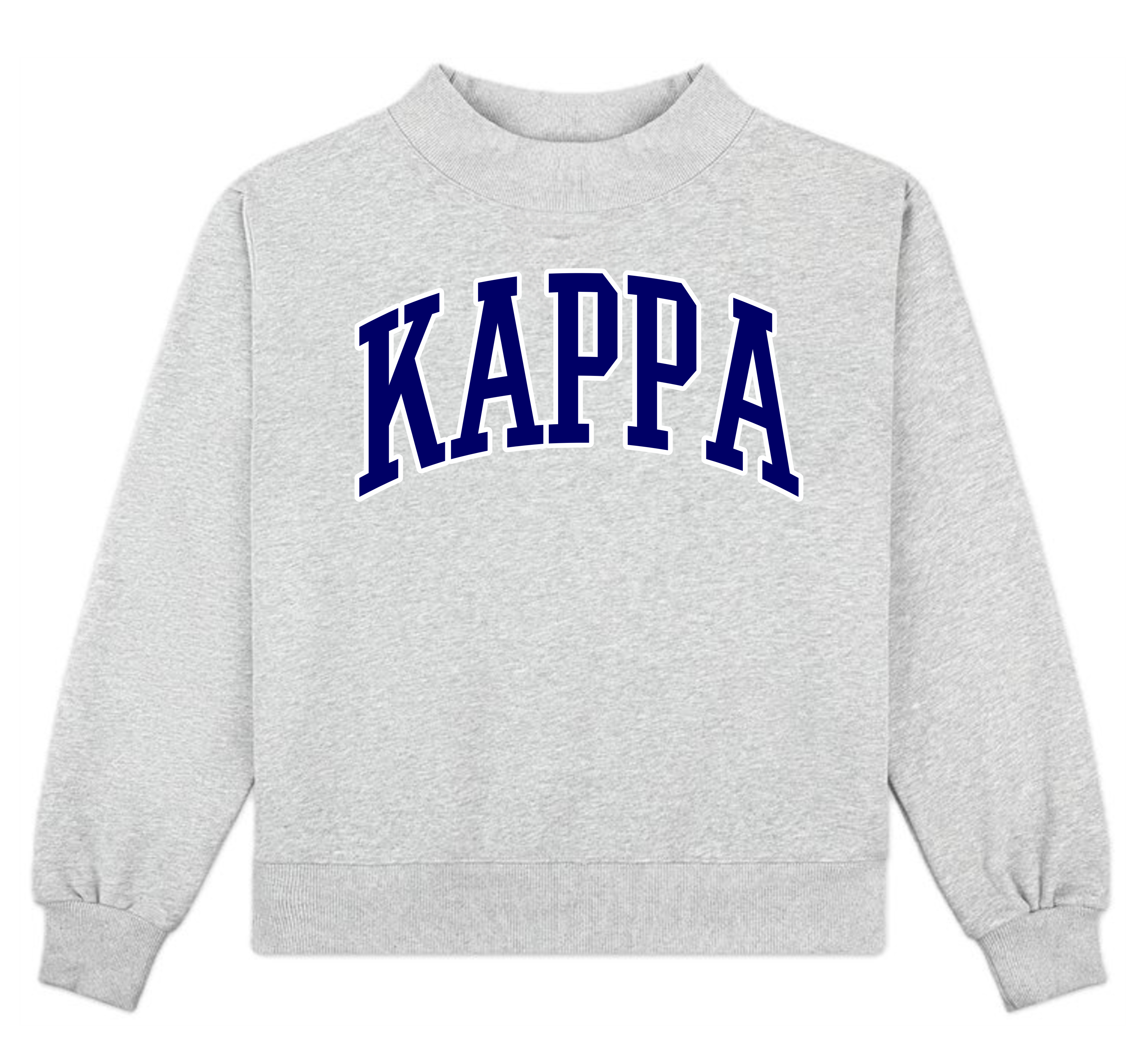Campus Sorority Embroidered Mock Neck