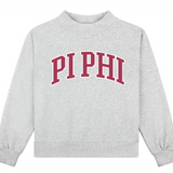 Campus Sorority Embroidered Mock Neck