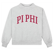 Campus Sorority Embroidered Mock Neck