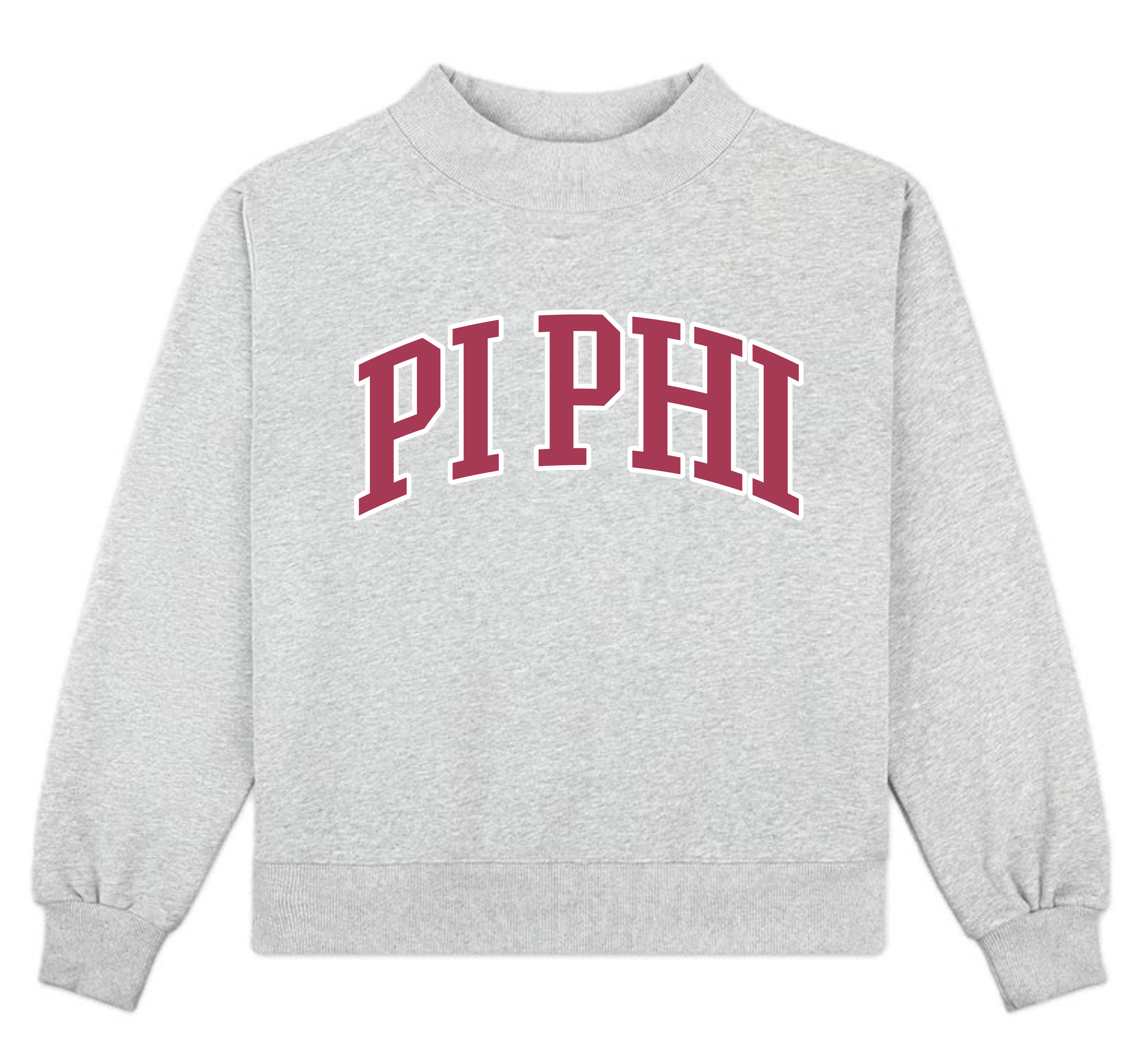 Campus Sorority Embroidered Mock Neck