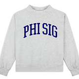 Campus Sorority Embroidered Mock Neck