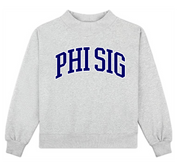 Campus Sorority Embroidered Mock Neck