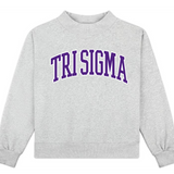 Campus Sorority Embroidered Mock Neck