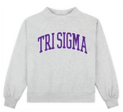 Campus Sorority Embroidered Mock Neck