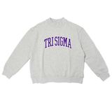 Campus Sorority Embroidered Mock Neck