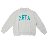 Campus Sorority Embroidered Mock Neck