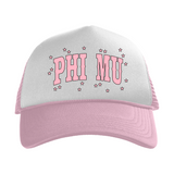Phi Mu Cosmic Cowgirl Sorority Trucker Hat