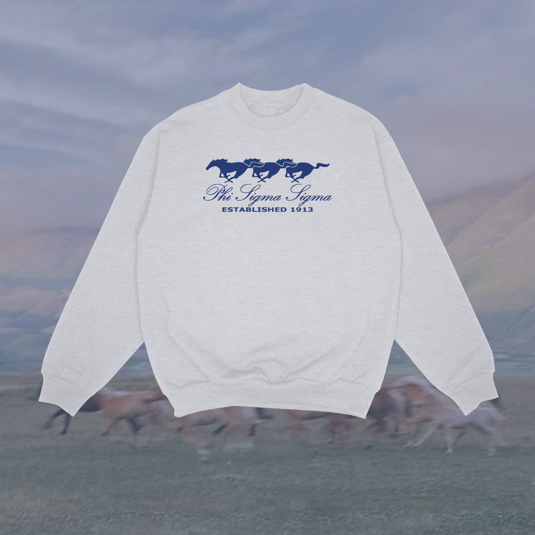 Phi Sigma Sigma Wild Horses Sorority Crewneck