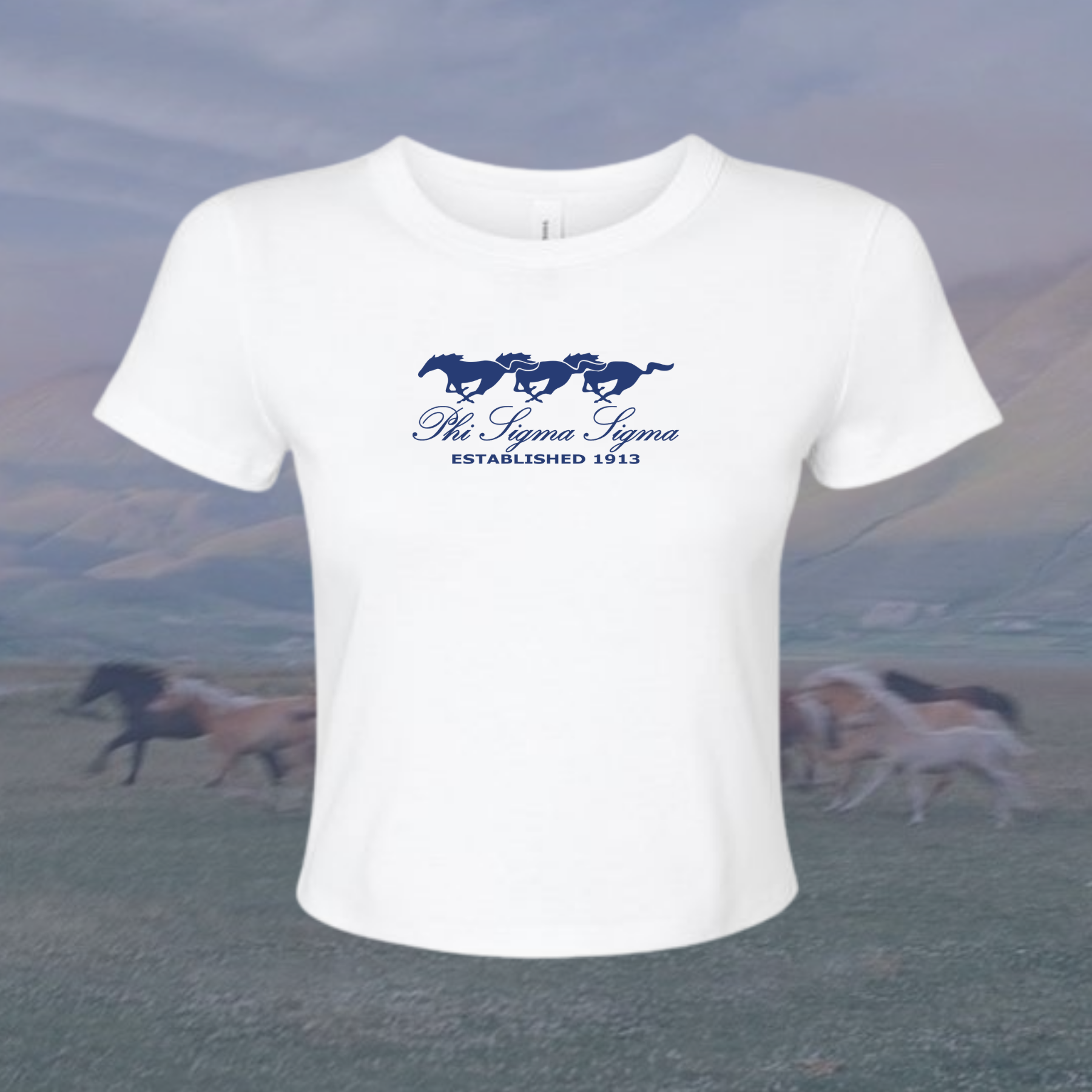 Phi Sigma Sigma Wild Horses Sorority Baby Tee
